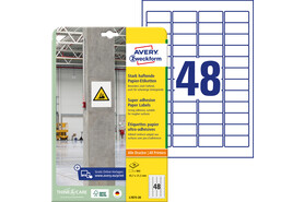 Etiketten ZWF 45,7x21,2mm, stark haftend, Art.-Nr. L7873-20 - Paterno Shop