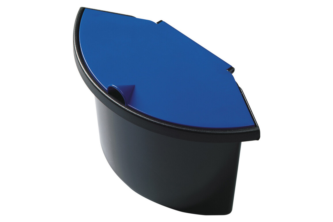Abfalleinsatz Helit mit Deckel schwarz/blau, Art.-Nr. H61060-SWBL - Paterno Shop