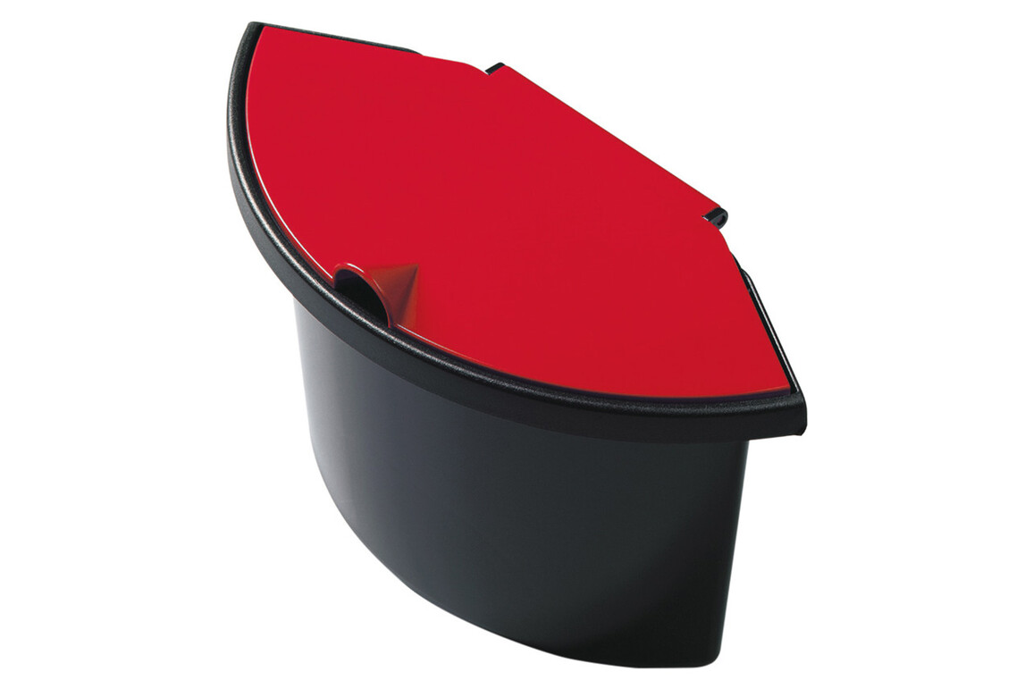 Abfalleinsatz Helit mit Deckel schwarz/rot, Art.-Nr. H61060-SWRT - Paterno Shop