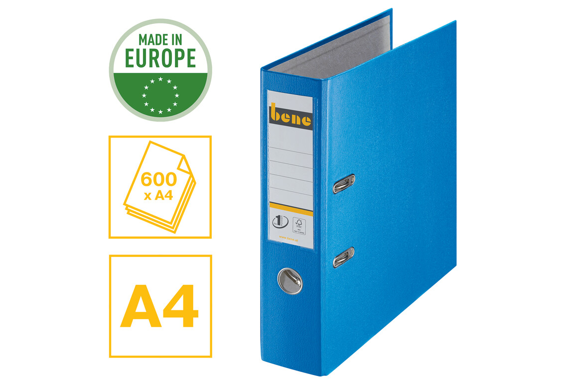 Ordner Bene Standard breit blau, Art.-Nr. 291400-BL - Paterno Shop