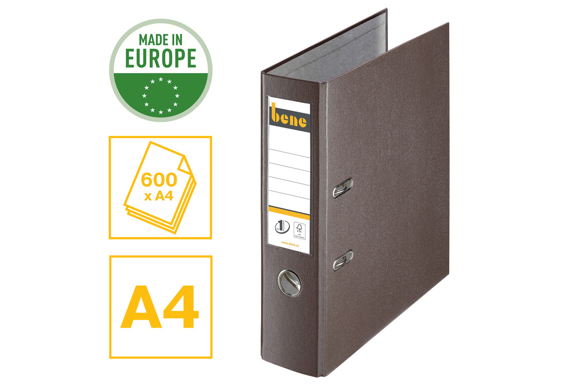 Ordner Bene Standard breit braun, Art.-Nr. 291400-BR - Paterno Shop