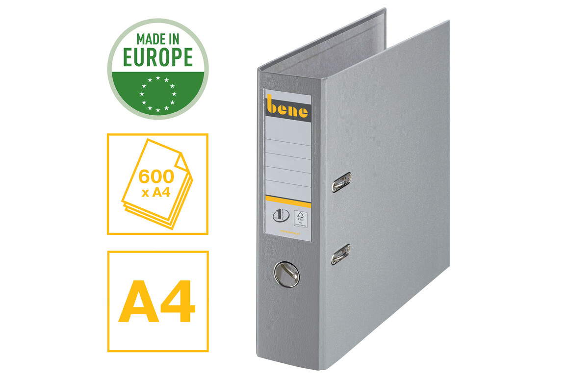 Ordner Bene Standard breit grau, Art.-Nr. 291400-GR - Paterno Shop