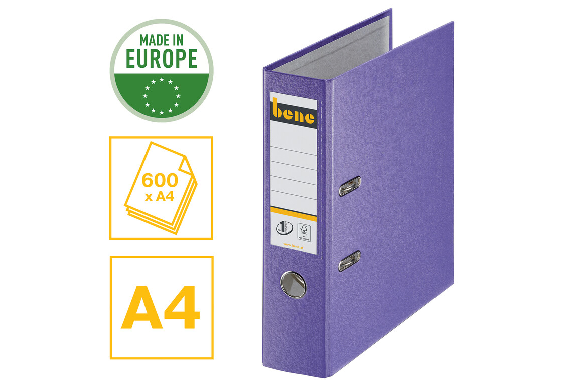 Ordner Bene Standard breit violett, Art.-Nr. 291400-VI - Paterno Shop