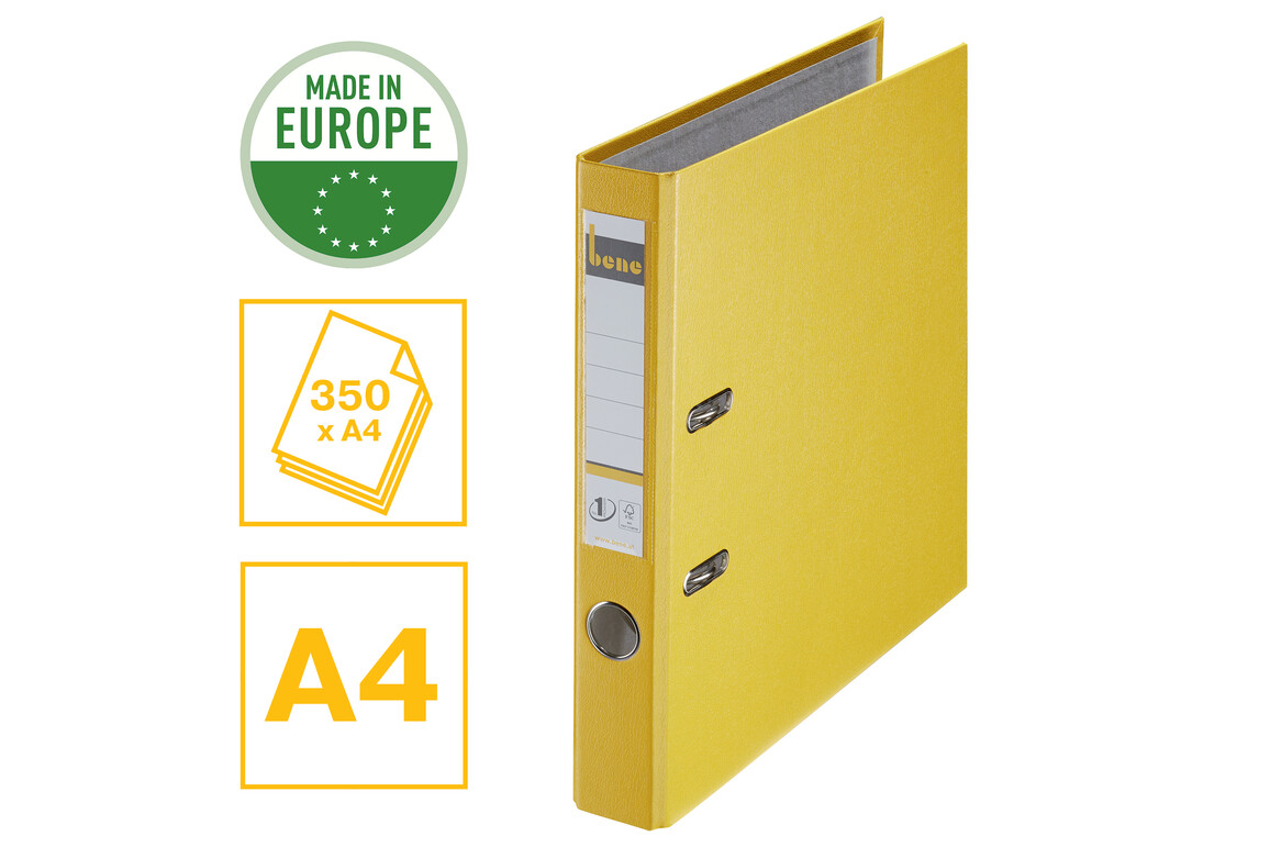 Ordner Bene Standard schmal gelb, Art.-Nr. 291600-GE - Paterno Shop