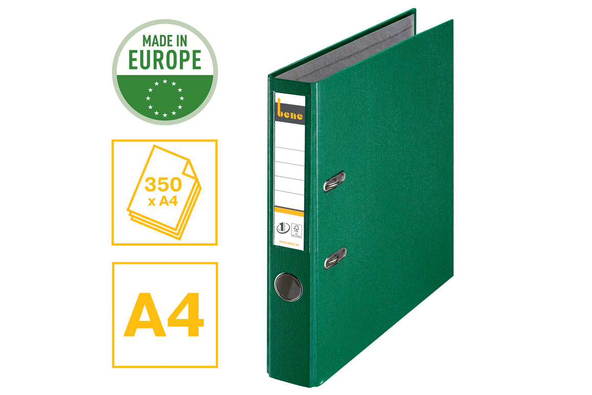Ordner Bene Standard schmal grün, Art.-Nr. 291600-GN - Paterno Shop