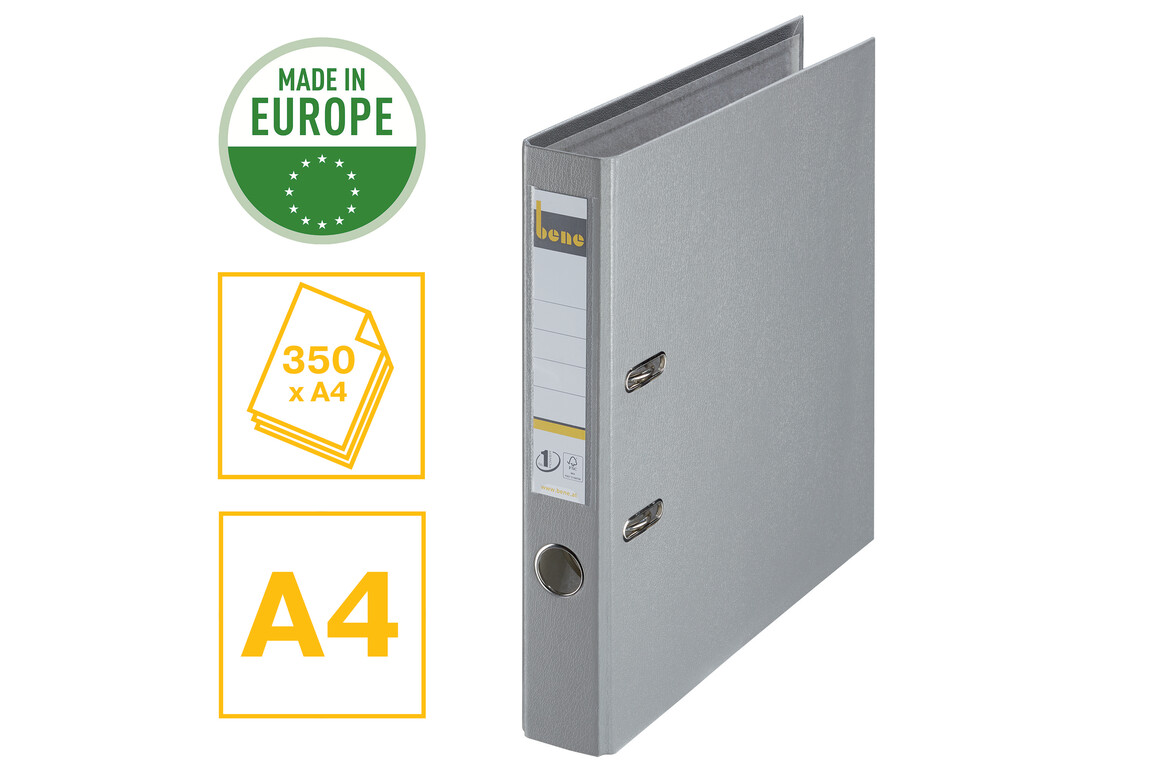 Ordner Bene Standard schmal grau, Art.-Nr. 291600-GR - Paterno Shop