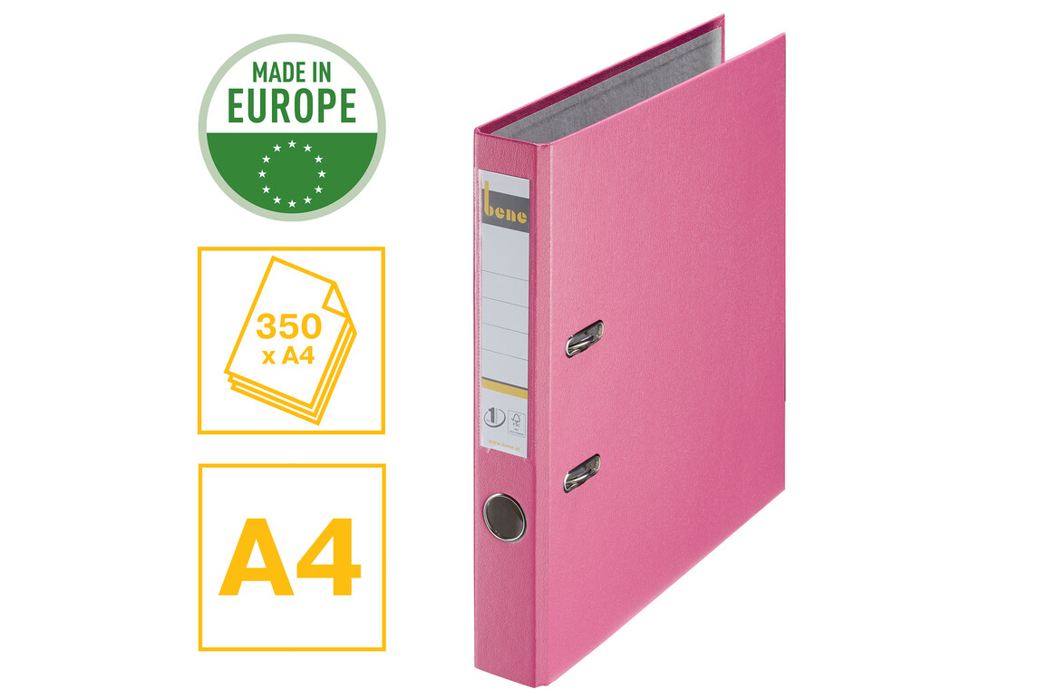 Ordner Bene Standard schmal rosa, Art.-Nr. 291600-RS - Paterno Shop