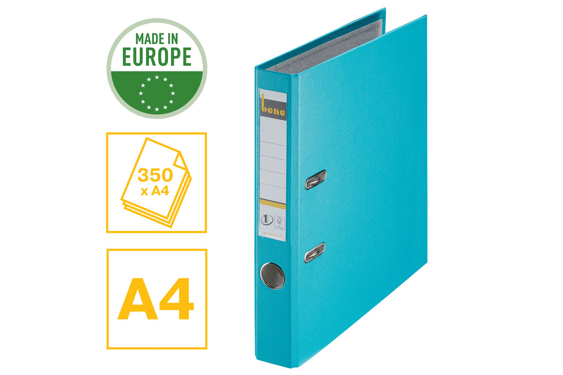 Ordner Bene Standard schmal türkis, Art.-Nr. 291600-TUE - Paterno Shop