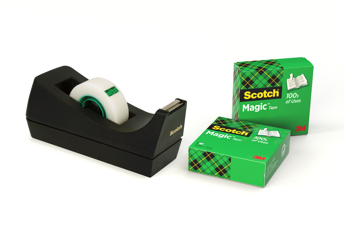 Tischabroller Scotch Sparset 19mm 33lfm schwarz, Art.-Nr. SM 1+1 - Paterno Shop