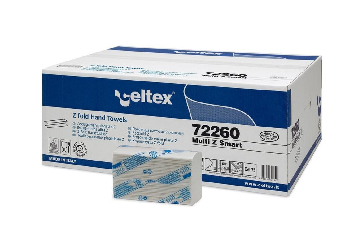 Papierhandtücher 2-lagig Z-Falz hochweiß, Art.-Nr. CFALZ-WEISS - Paterno Shop
